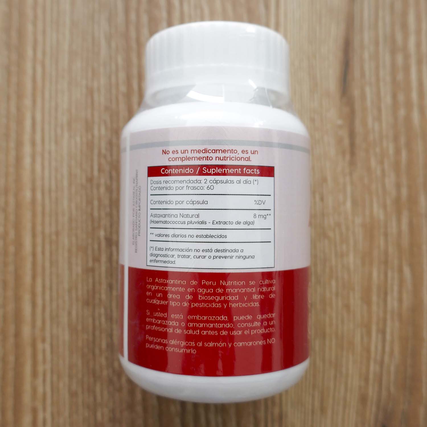 Astaxantina en cápsulas (60 x 500mg)