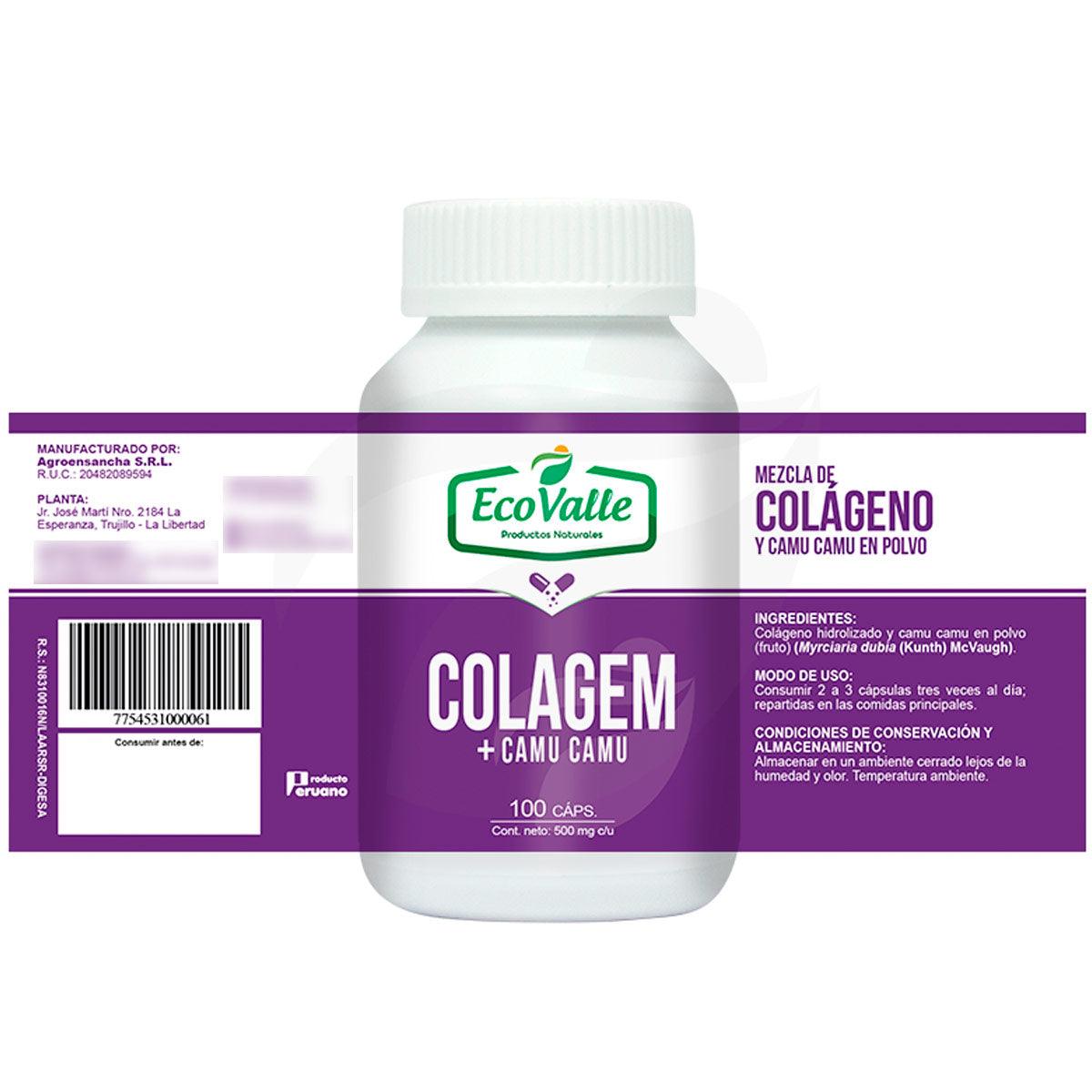 COLAGEM - Colágeno Hidrolizado con Camu Camu en cápsulas (100 x 400mg) - Tikafarma