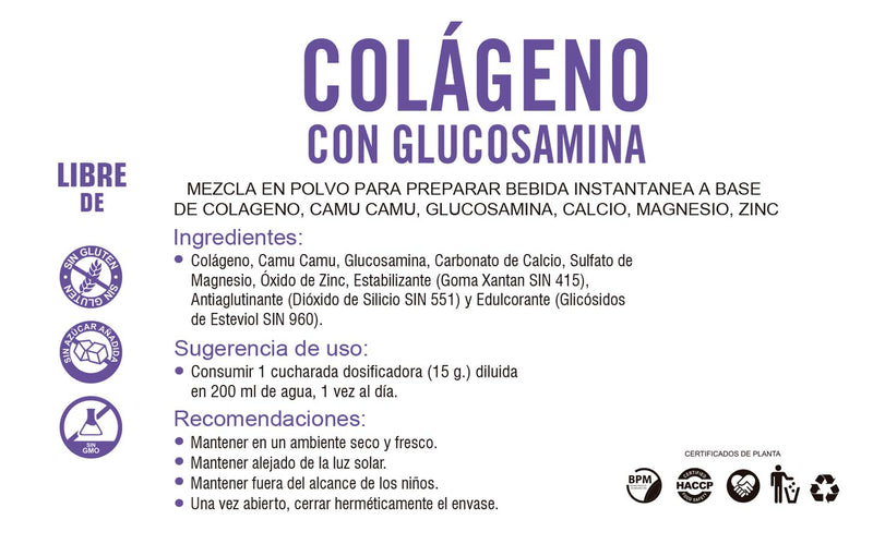 Colágeno Hidrolizado con Glucosamina x 500g