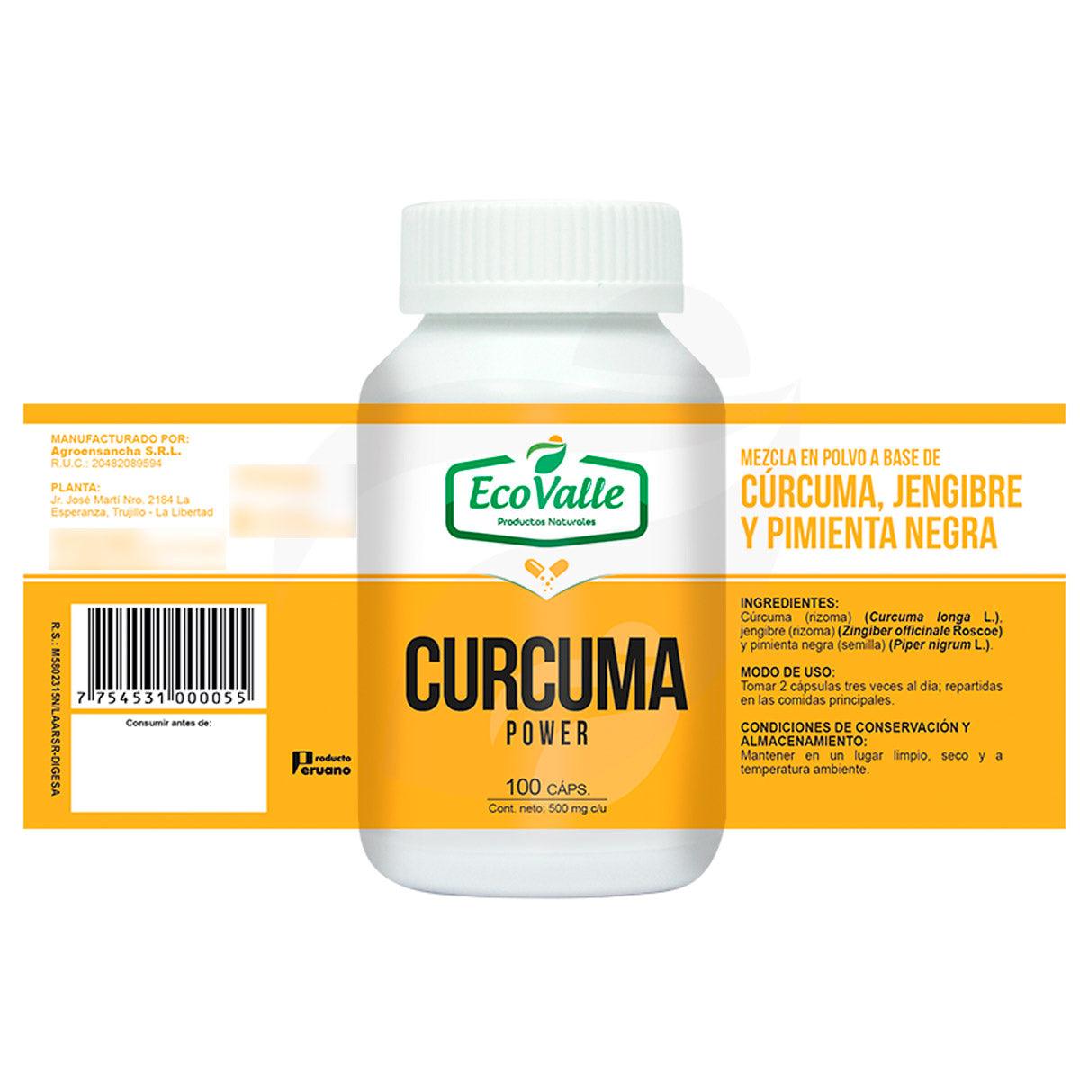 Cúrcuma, Jengibre y Pimienta Negra en cápsulas (100 x 500mg) - Tikafarma