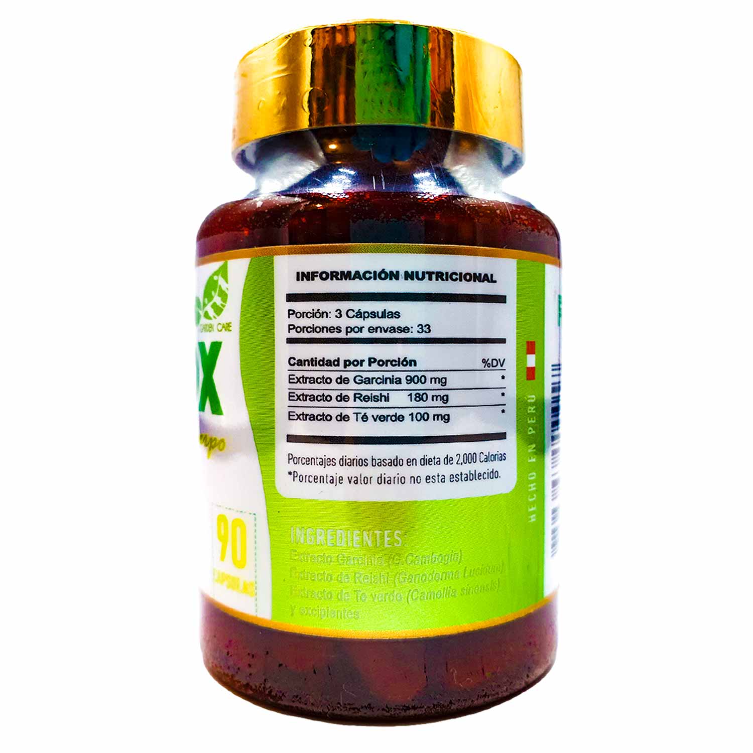 Garcinia Cambogia, Reishi (Ganoderma Lucidum) y Té Verde en cápsulas (90 x 500mg)
