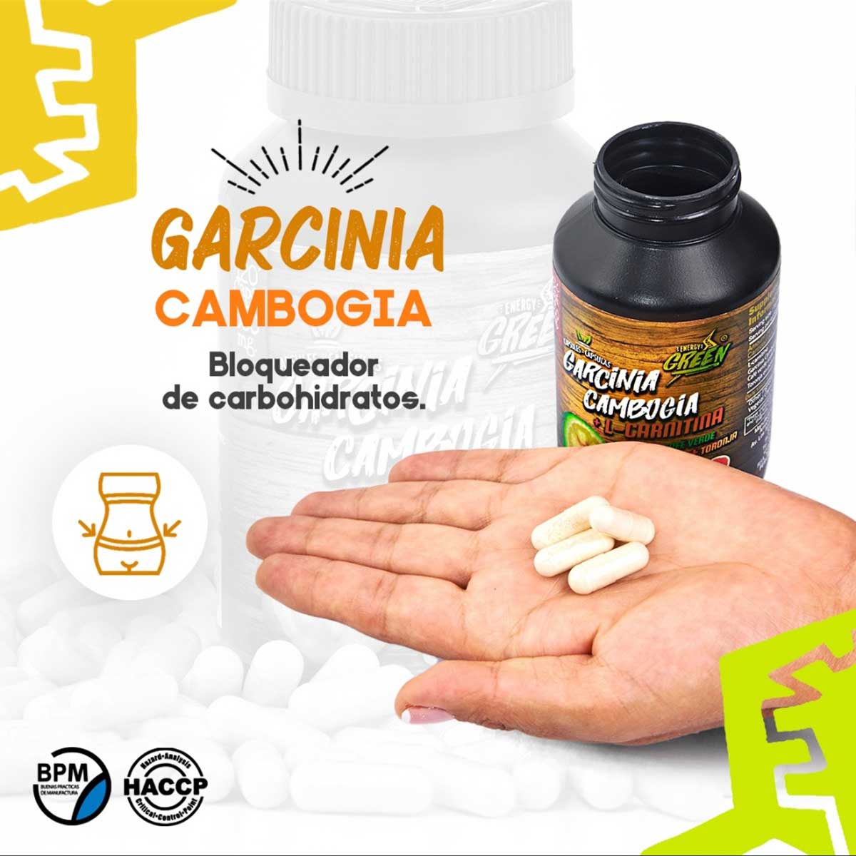 Garcinia Cambogia + LCarnitina en cápsulas (120 x 500mg)