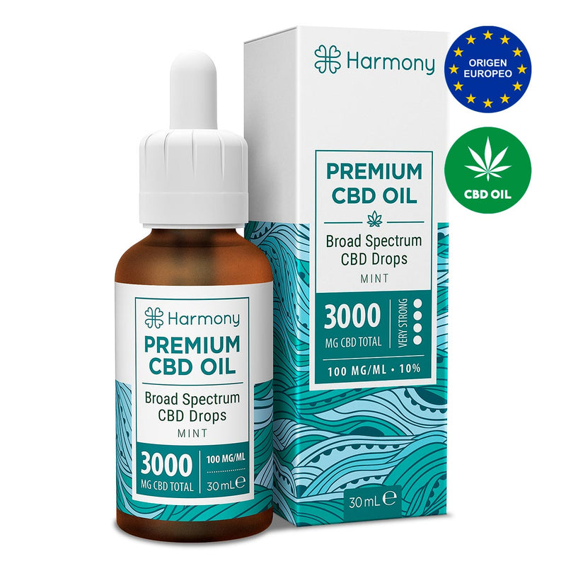 Harmony CBD Oil Mint Aroma 3000mg x 30ml (10% CBD) - Muy Fuerte