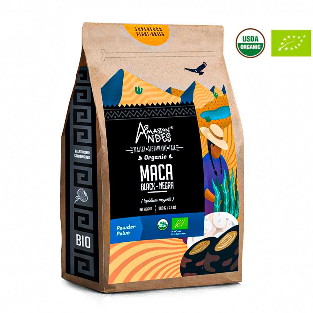 Maca Negra Orgánica Gelatinizada en polvo x 200g