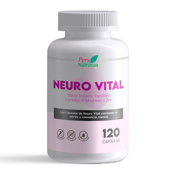 Neuro Vital (Antiestrés - Imsomnio - Concentración - Sistema Nervioso - Memoria - Cansancio) en cápsulas (120 x 50mg)