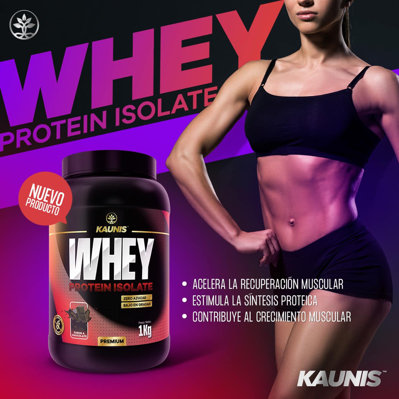 Whey Protein Isolate - Sabor Chocolate x 1Kg